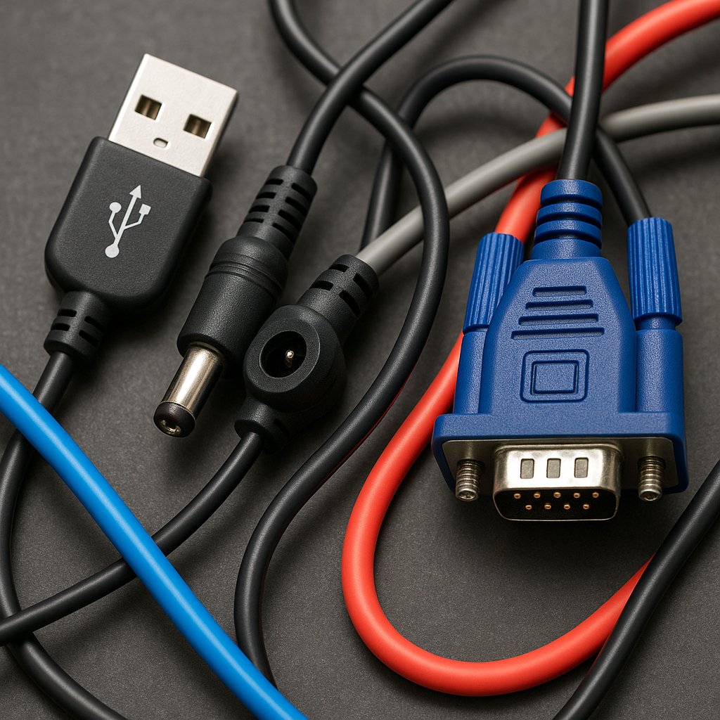 create a real time image for connectors interconnection and cables 